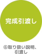 完成引渡し ⑥取り扱い説明、引渡し